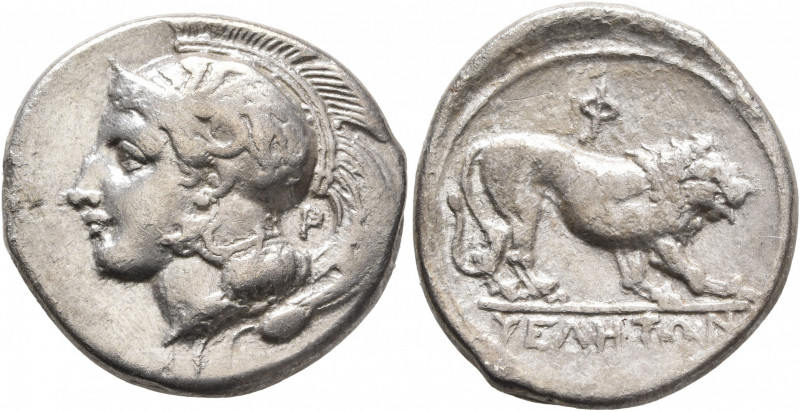 LUCANIA. Velia. Circa 340-334 BC. Didrachm or Nomos (Silver, 23 mm, 7.50 g, 2 h)...