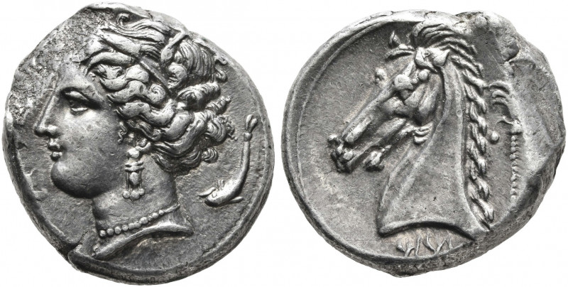 SICILY. Entella (?). Punic issues, circa 320/15-300 BC. Tetradrachm (Silver, 25 ...