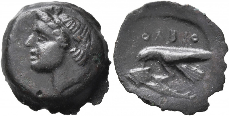 SKYTHIA. Olbia. Circa 400-350 BC. AE (Bronze, 21 mm, 4.10 g, 4 h). Head of Demet...