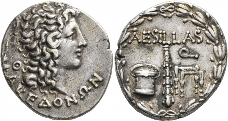 MACEDON (ROMAN PROVINCE). Aesillas, quaestor, circa 95-70 BC. Tetradrachm (Silve...