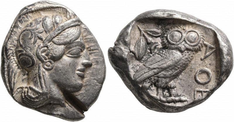 ATTICA. Athens. Circa 430s-420s BC. Tetradrachm (Silver, 27 mm, 17.21 g, 10 h). ...