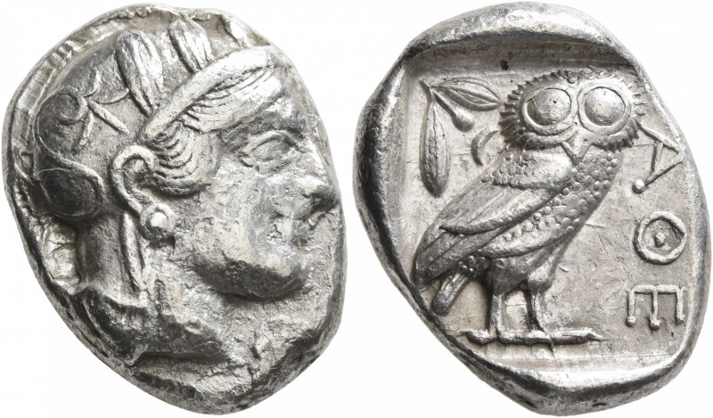 ATTICA. Athens. Circa 430s-420s BC. Tetradrachm (Silver, 26 mm, 17.00 g, 2 h). H...