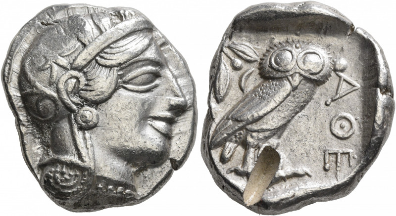 ATTICA. Athens. Circa 430s-420s BC. Tetradrachm (Silver, 26 mm, 17.18 g, 7 h). H...