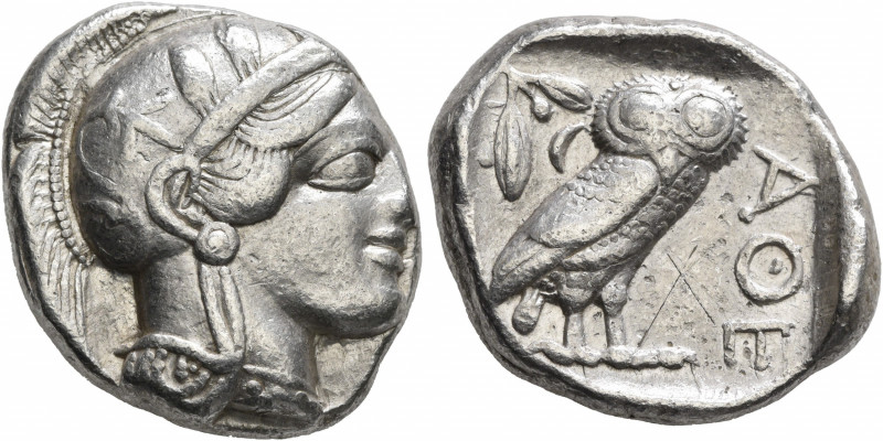 ATTICA. Athens. Circa 430s-420s BC. Tetradrachm (Silver, 26 mm, 17.13 g, 3 h). H...