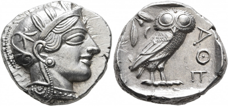 ATTICA. Athens. Circa 420s-404 BC. Tetradrachm (Silver, 25 mm, 17.19 g, 7 h). He...