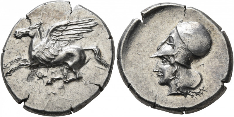 CORINTHIA. Corinth. Circa 405-345 BC. Stater (Silver, 23 mm, 8.61 g, 2 h). Pegas...