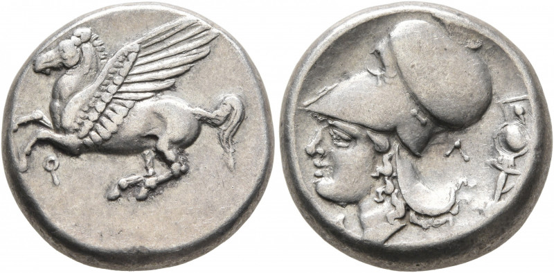 CORINTHIA. Corinth. Circa 375-300 BC. Stater (Silver, 19 mm, 8.48 g, 1 h). Ϙ Peg...