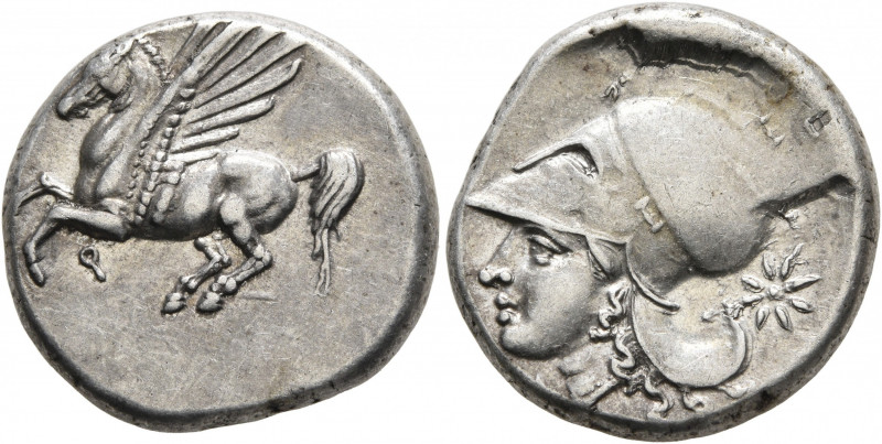 CORINTHIA. Corinth. Circa 375-300 BC. Stater (Silver, 20 mm, 8.53 g, 9 h). Ϙ Peg...