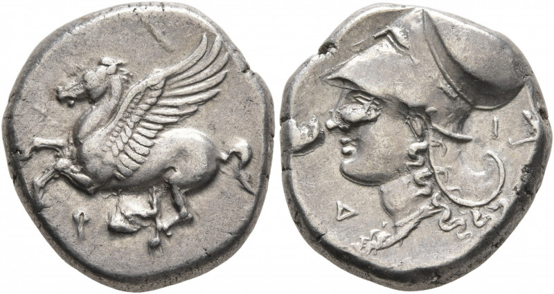 CORINTHIA. Corinth. Circa 375-300 BC. Stater (Silver, 19 mm, 8.58 g, 12 h). Ϙ Pe...