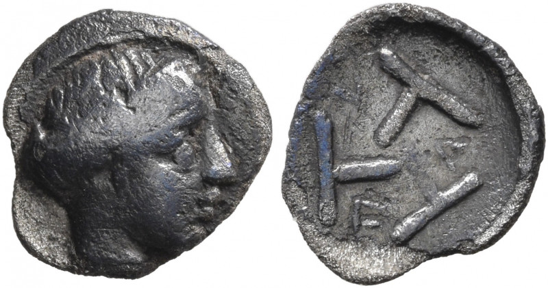 ELIS. Olympia. 105th Olympiad (?), 360 BC. Tritartemorion (Silver, 10 mm, 0.49 g...