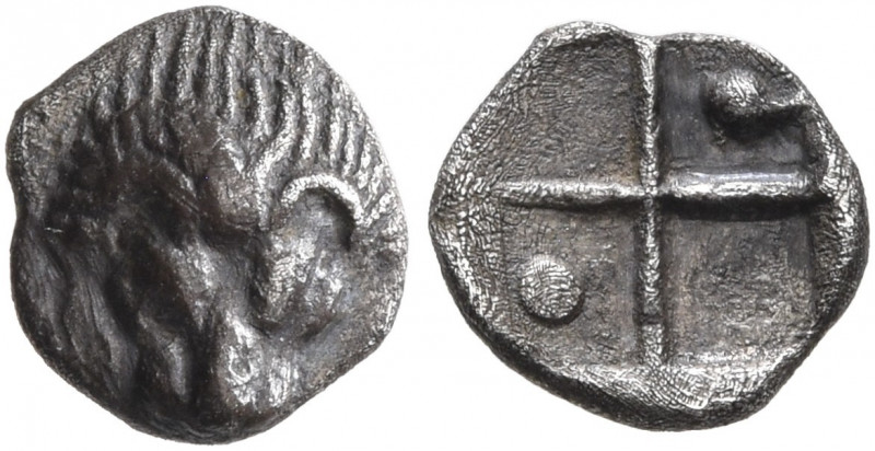 CIMMERIAN BOSPOROS. Pantikapaion. Circa 470-460 BC. Tetartemorion (Silver, 7 mm,...