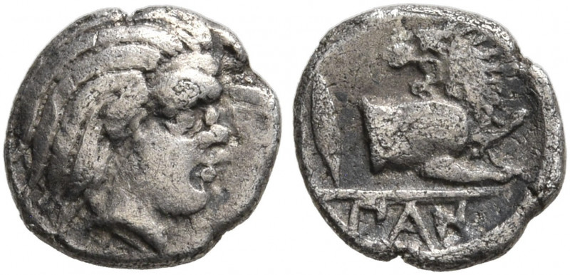 CIMMERIAN BOSPOROS. Pantikapaion. Circa 370-355 BC. Hemiobol (Silver, 8 mm, 0.45...