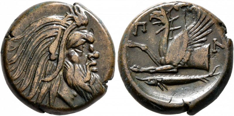 CIMMERIAN BOSPOROS. Pantikapaion. Circa 310-304/3 BC. AE (Bronze, 21 mm, 8.59 g,...