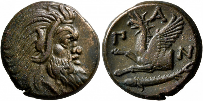 CIMMERIAN BOSPOROS. Pantikapaion. Circa 310-304/3 BC. AE (Bronze, 21 mm, 6.24 g,...