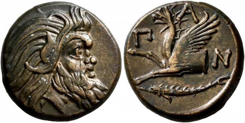 CIMMERIAN BOSPOROS. Pantikapaion. Circa 310-304/3 BC. AE (Bronze, 21 mm, 7.21 g,...