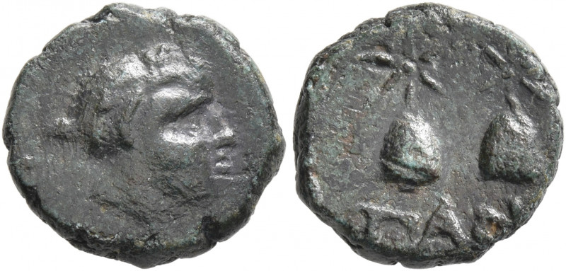 CIMMERIAN BOSPOROS. Pantikapaion. Circa 150-120 BC. AE (Bronze, 13.5 mm, 2.51 g,...