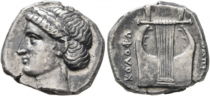 IONIA. Kolophon. Circa 375-350 BC. Drachm (Silver, 15 mm, 3.57 g, 12 h), Pythodo...