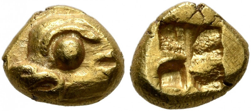 IONIA. Phokaia. Circa 625/0-522 BC. Myshemihekte – 1/24 Stater (Gold, 7 mm, 0.66...