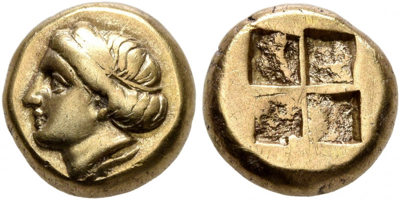 IONIA. Phokaia. Circa 478-387 BC. Hekte (Electrum, 9 mm, 2.53 g). Head of a fema...