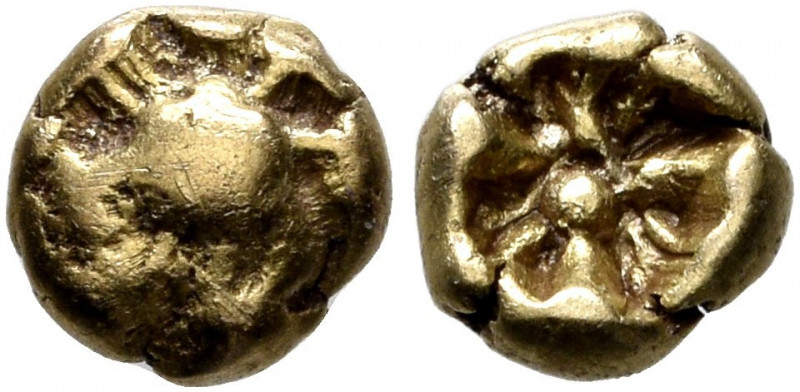 IONIA. Uncertain. Circa 600-550 BC. 1/48 Stater (Electrum, 5 mm, 0.39 g). Stella...