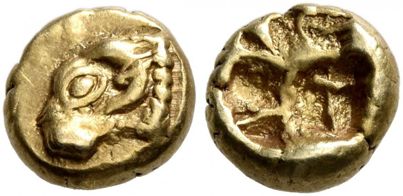 IONIA. Uncertain. Circa 600-550 BC. Myshemihekte – 1/24 Stater (Electrum, 6 mm, ...