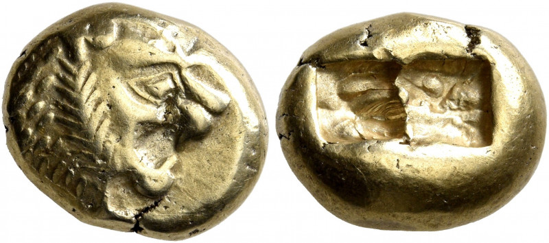 KINGS OF LYDIA. Alyattes to Kroisos, circa 610-546 BC. Trite (Electrum, 13 mm, 4...