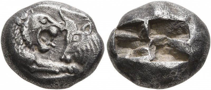 KINGS OF LYDIA. Kroisos, circa 560-546 BC. Siglos (Silver, 14 mm, 5.23 g), Sarde...