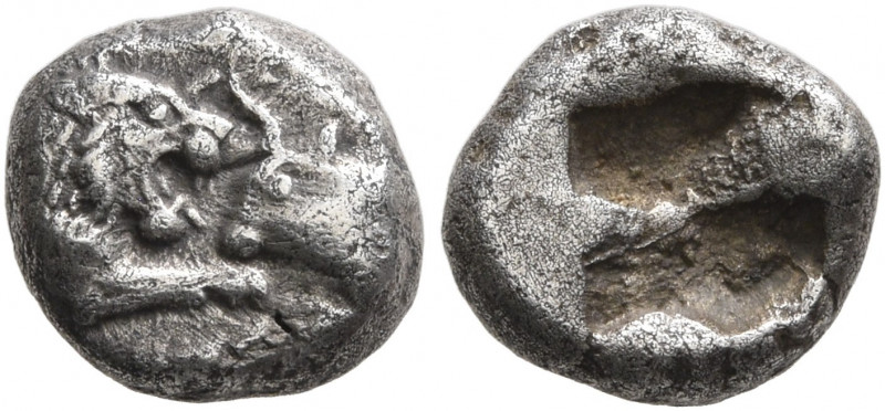 KINGS OF LYDIA. Kroisos, circa 560-546 BC. 1/12 Stater (Silver, 8 mm, 0.88 g), S...