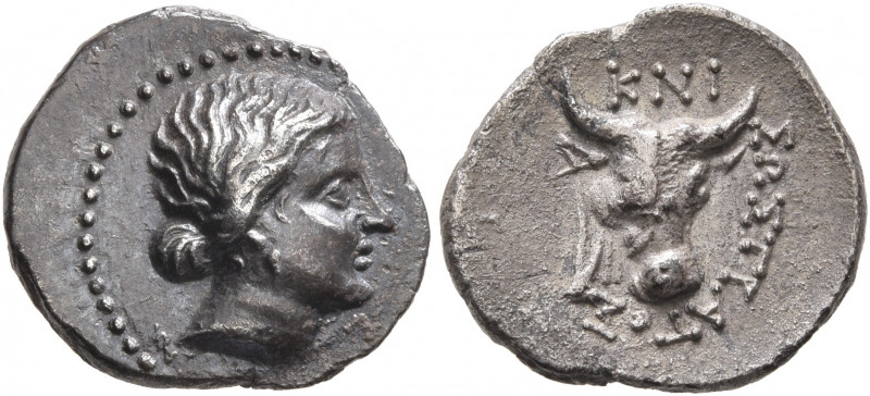 CARIA. Knidos. Circa 300-225 BC. 1/4 Siglos (Silver, 14 mm, 1.45 g, 12 h), Persi...