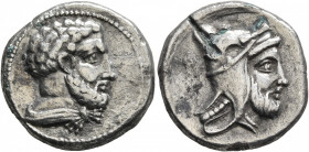 CILICIA. Mallos. Tiribazos, satrap of Lydia, 388-380 BC. Stater (Silver, 21 mm, 7.79 g, 11 h), a contemporary plated imitation. Head of Herakles to ri...