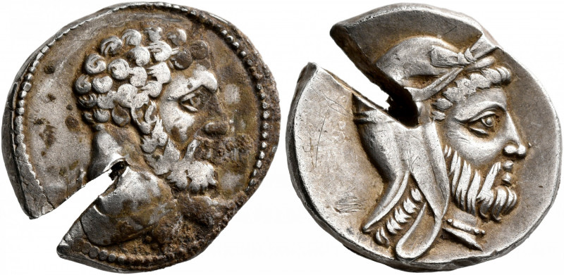 CILICIA. Mallos. Tiribazos, satrap of Lydia, 388-380 BC. Stater (Silver, 22 mm, ...