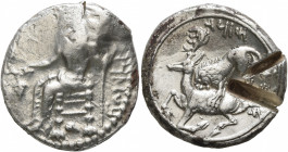 CILICIA. Tarsos. Mazaios, satrap of Cilicia, 361/0-334 BC. Stater (Silver, 24 mm, 11.21 g, 8 h). &#67649;&#67663;&#67659;&#67669;&#67667;&#67654; ('b'...
