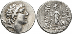 KINGS OF CAPPADOCIA. Ariarathes IX Eusebes Philopator, circa 100-85 BC. Drachm (Silver, 17 mm, 3.70 g, 12 h), Eusebeia under Mount Argaios, RY 12 = 89...