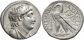 SELEUKID KINGS OF SYRIA. Antiochos VII Euergetes (Sidetes), 138-129 BC. Tetradrachm (Silver, 29 mm, 14.13 g, 12 h), Phoenician standard, Tyre, SE 177 ...