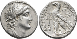 SELEUKID KINGS OF SYRIA. Antiochos VII Euergetes (Sidetes), 138-129 BC. Tetradrachm (Silver, 27 mm, 14.00 g, 12 h), Phoenician standard, Tyre, SE 177 ...