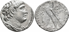 SELEUKID KINGS OF SYRIA. Antiochos VII Euergetes (Sidetes), 138-129 BC. Tetradrachm (Silver, 27 mm, 14.10 g, 12 h), Phoenician standard, Tyre, SE 182 ...