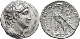 SELEUKID KINGS OF SYRIA. Antiochos VII Euergetes (Sidetes), 138-129 BC. Tetradrachm (Silver, 27 mm, 14.12 g, 12 h), Phoenician standard, Tyre, SE 177 ...