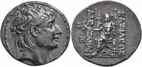 SELEUKID KINGS OF SYRIA. Alexander II Zabinas, 128-122 BC. Tetradrachm (Silver, 30 mm, 16.04 g, 12 h), Antiochia on the Orontes. Diademed head of Alex...