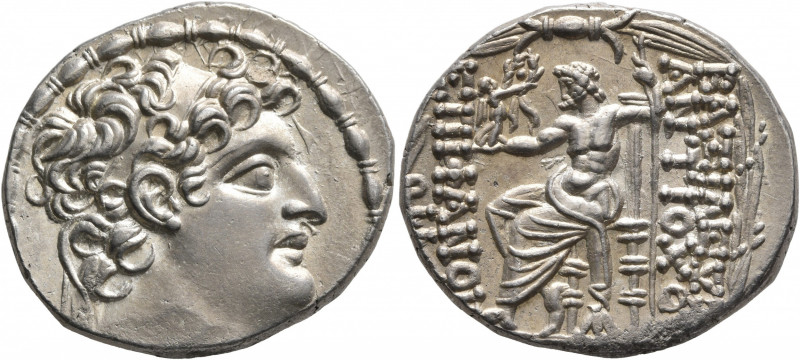 SELEUKID KINGS OF SYRIA. Antiochos VIII Epiphanes (Grypos), 121/0-97/6 BC. Tetra...