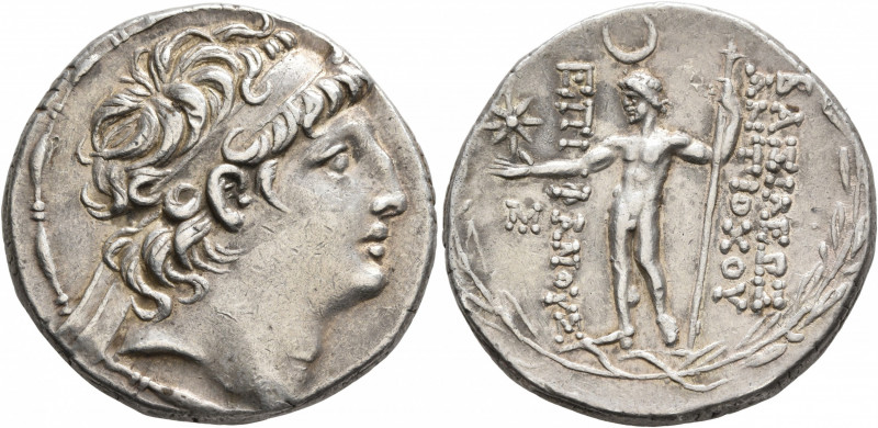 SELEUKID KINGS OF SYRIA. Antiochos VIII Epiphanes (Grypos), 121/0-97/6 BC. Tetra...