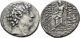 SELEUKID KINGS OF SYRIA. Philip I Philadelphos, circa 95/4-76/5 BC. Tetradrachm (Silver, 26 mm, 15.13 g, 12 h), Antiochia on the Orontes, after 88/7. ...