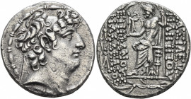 SELEUKID KINGS OF SYRIA. Philip I Philadelphos, circa 95/4-76/5 BC. Tetradrachm (Silver, 27 mm, 15.15 g, 12 h), Uncertain mint, perharps Antiochia on ...