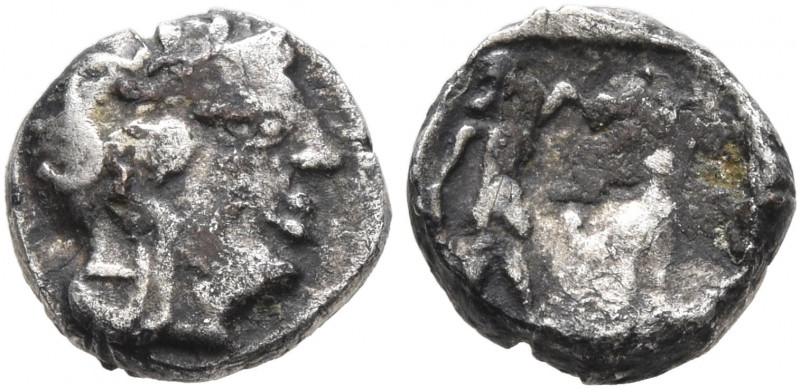 PHILISTIA (PALESTINE). Uncertain mint. Circa 420-400 BC. Obol (Silver, 8 mm, 0.6...