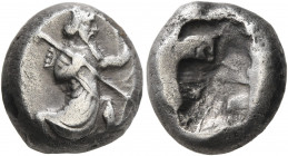 PERSIA, Achaemenid Empire. Time of Xerxes II to Artaxerxes II, circa 420-375 BC. Siglos (Silver, 15 mm, 5.51 g), Lydo-Milesian standard, Sardes. Persi...