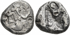 PERSIA, Achaemenid Empire. Time of Artaxerxes II to Artaxerxes III, circa 375-340 BC. Siglos (Silver, 15 mm, 5.00 g), Lydo-Milesian standard, Sardes o...