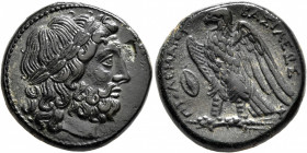 PTOLEMAIC KINGS OF EGYPT. Ptolemy II Philadelphos, 285-246 BC. AE (Bronze, 26 mm, 16.00 g, 12 h), imitative issue struck under Hieron II of Syracuse (...
