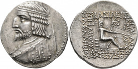 KINGS OF PARTHIA. Arsakes XVI, 78/7-62/1 BC. Tetradrachm (Silver, 30 mm, 15.71 g, 12 h), Seleukeia on the Tigris. Diademed and draped bust of Arsakes ...