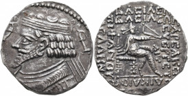 KINGS OF PARTHIA. Phraatakes, circa 2 BC-AD 4. Tetradrachm (Billon, 27 mm, 9.25 g, 12 h), Seleukeia on the Tigris, SE 311 = 2/1 BC. Diademed and drape...
