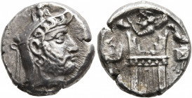 KINGS OF PERSIS. Autophradates (Vadfradad) II, early-mid 2nd century BC. Drachm (Silver, 16 mm, 4.31 g, 11 h), Istakhr (Persepolis). Bearded head of A...
