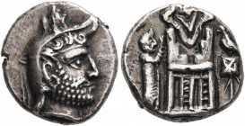 KINGS OF PERSIS. Autophradates (Vadfradad) II, early-mid 2nd century BC. Drachm (Silver, 17 mm, 4.00 g, 2 h), Istakhr (Persepolis). Bearded head of Au...